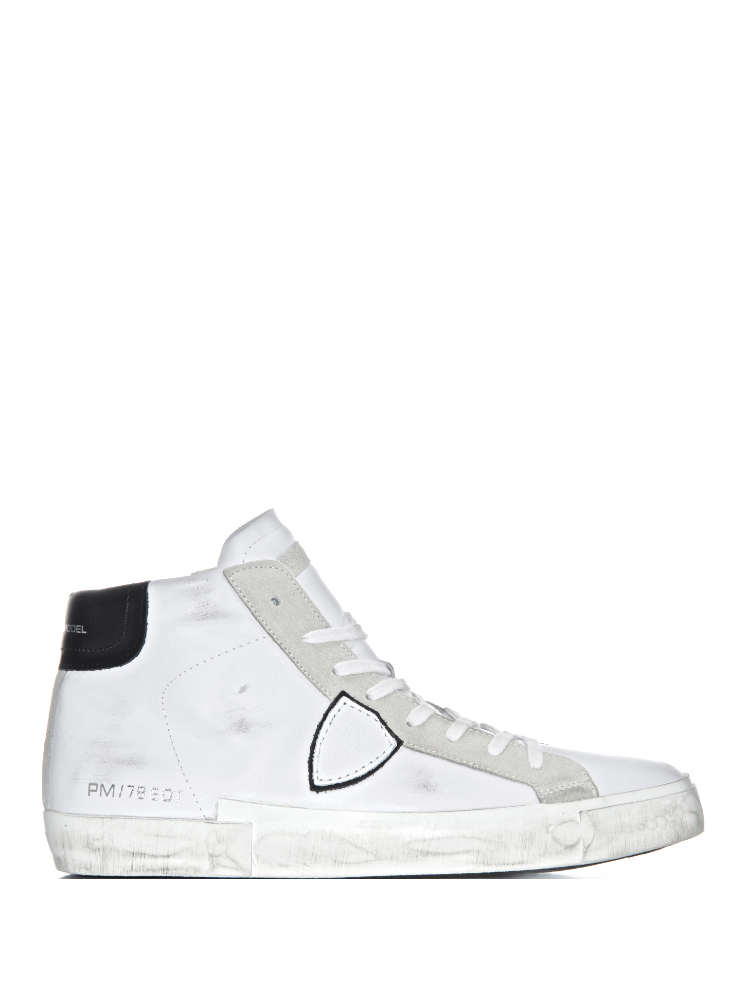 Sneakers | Sneaker Alta Paris In Cavallino Laminato Antracite Grigio | Philippe  Model Donna ~ Ematch
